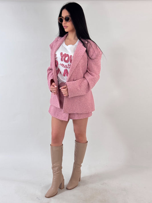 COORDINATO TWEED BRIGE ROSA