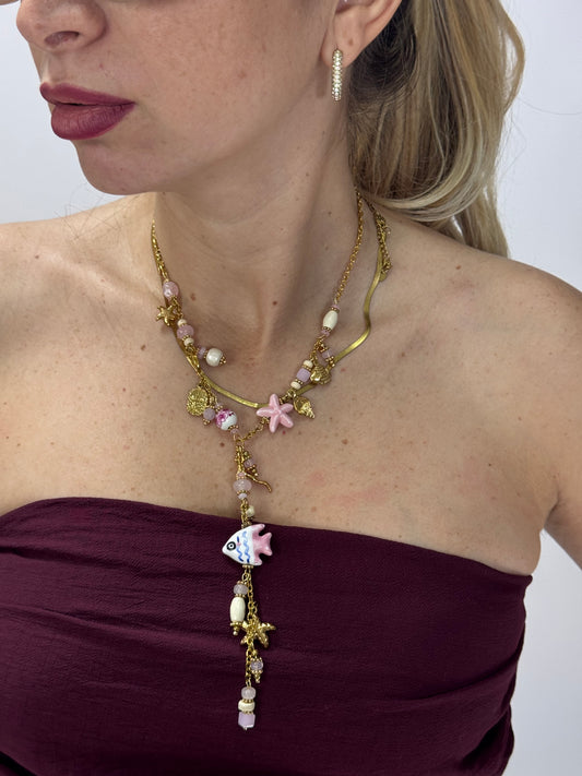 COLLANA CHARME ROSA