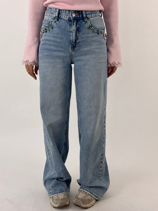 JEANS ELODEA FIORI DI PIETRA