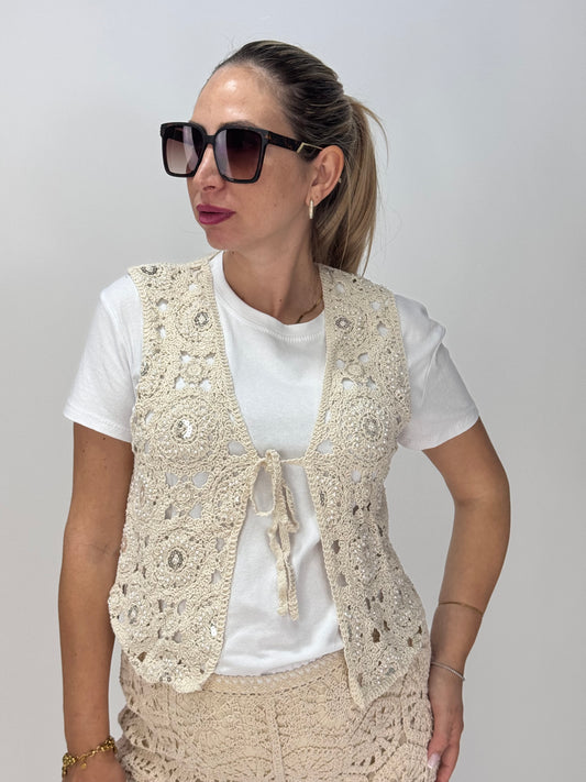 GILET COACHELLA BEIGE