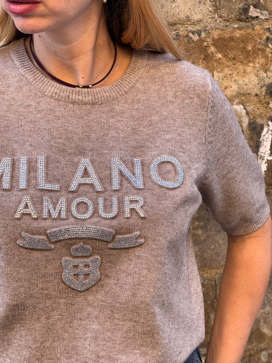 MAGLIONCINO MILANO AMOUR TORTORA