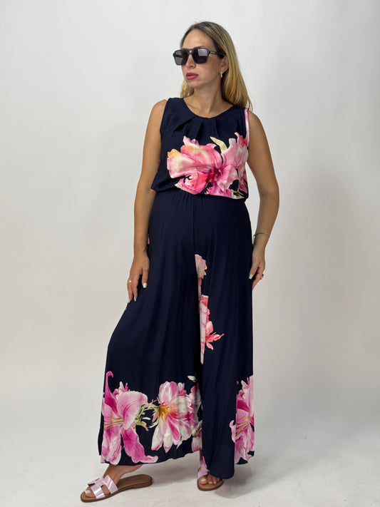 JUMPSUITE BLU FIORI