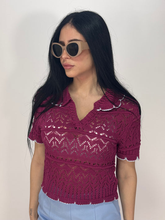 MAGLIONCINO ZAIRA PRUGNA