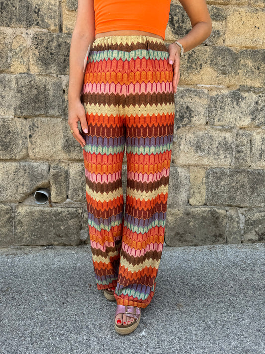 PANTALONE LUREX ARANCIO