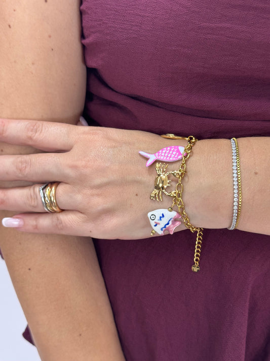 BRACCIALE CHARME ROSA