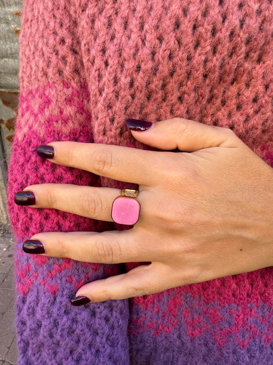 ANELLO CON PIETRA QUADRATA