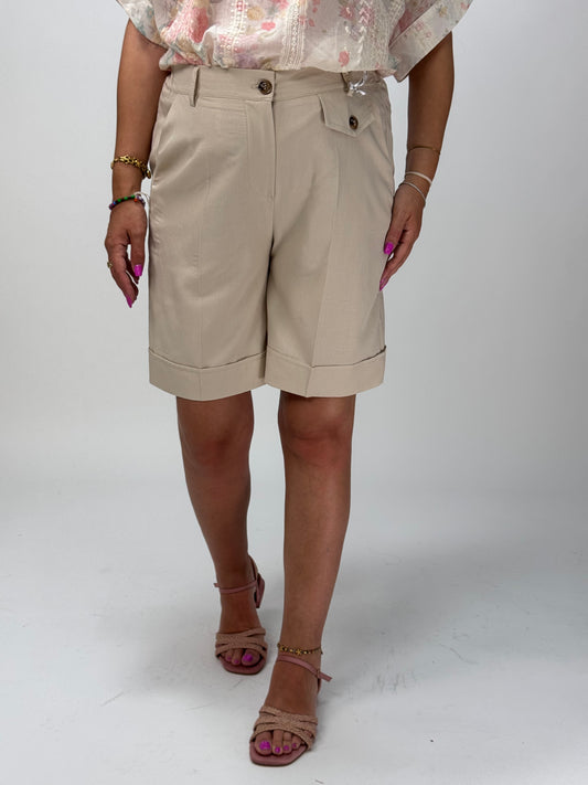 BERMUDA CON PATTINA BEIGE