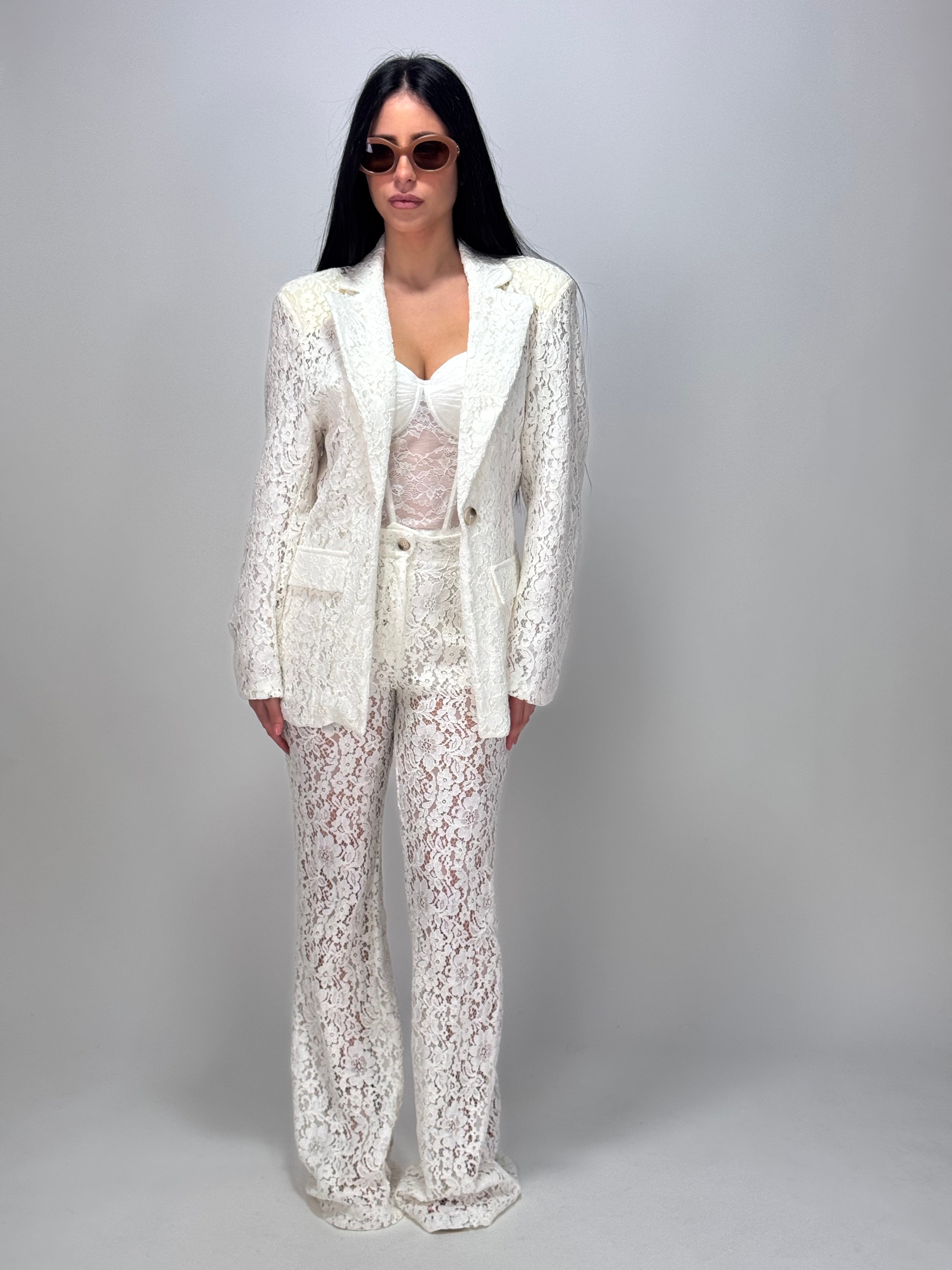 TAILLEUR WHITE IN PIZZO
