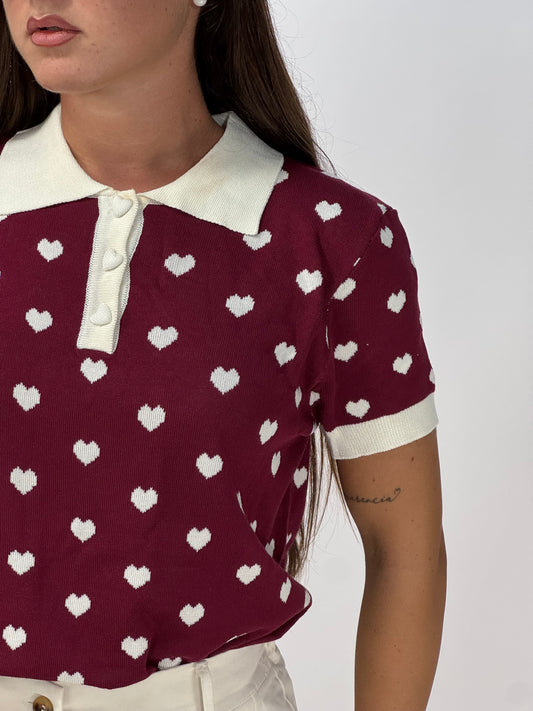 POLO BORDEAUX CUORICINI