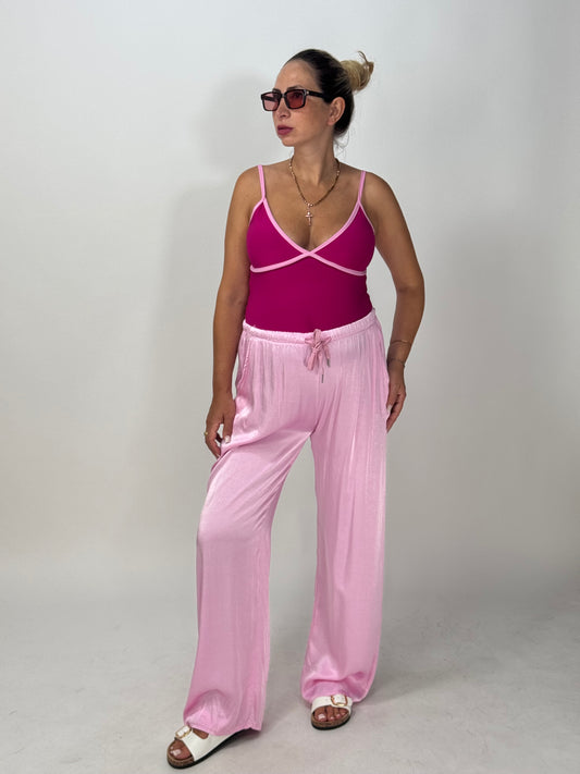 PANTALONE SATIN MELLY ROSA
