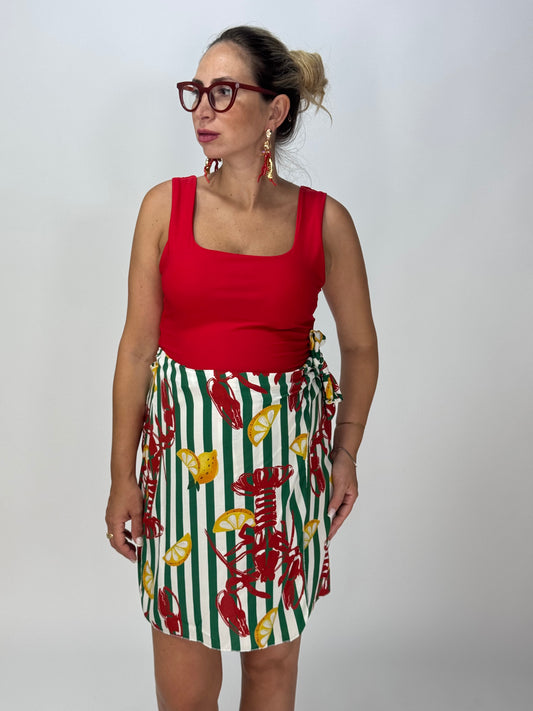 TOP LYCRA ROSSO