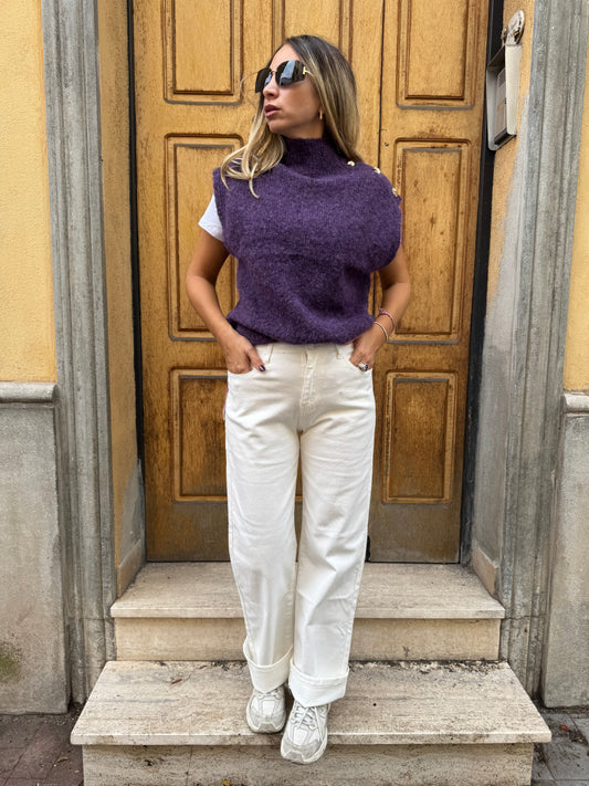 JEANS PALAZZO BIANCO