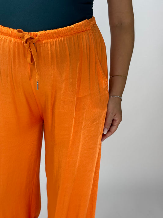 PANTALONE SATIN MELLY ARANCIONE