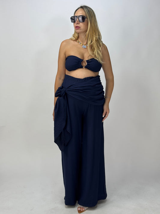 COORDINATO BLU CON FUSCIACCA