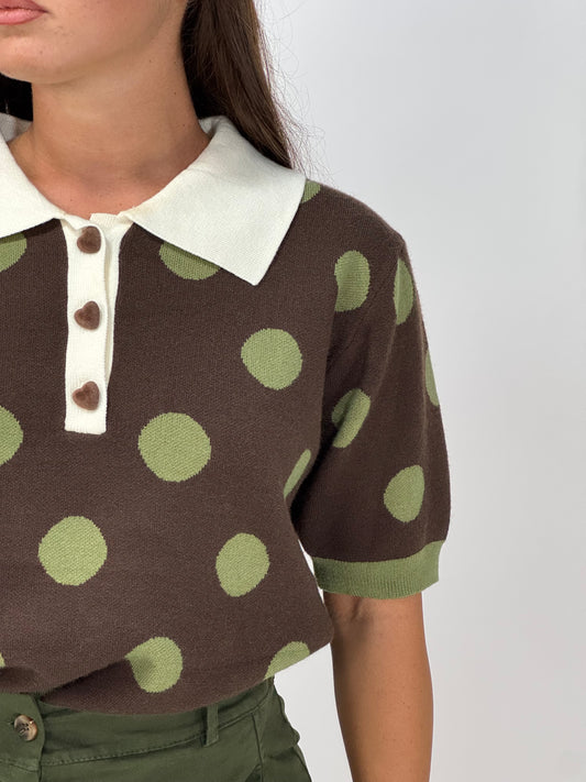 POLO CHOCO A POIS