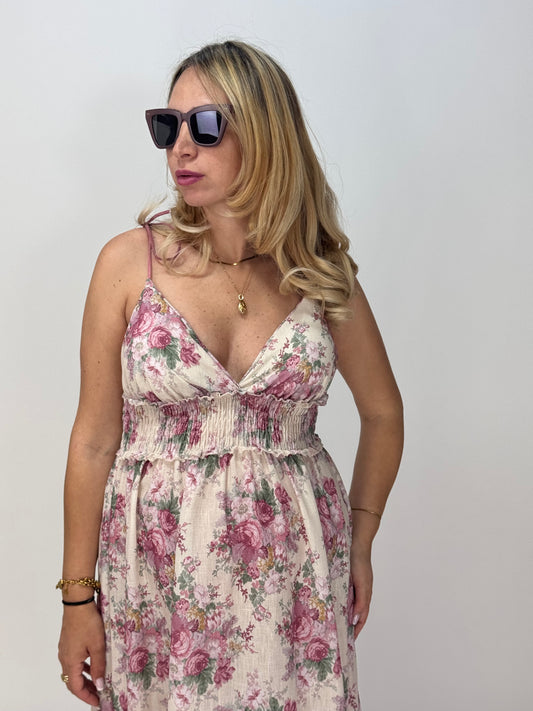 VESTITO PEONIE ROSA**