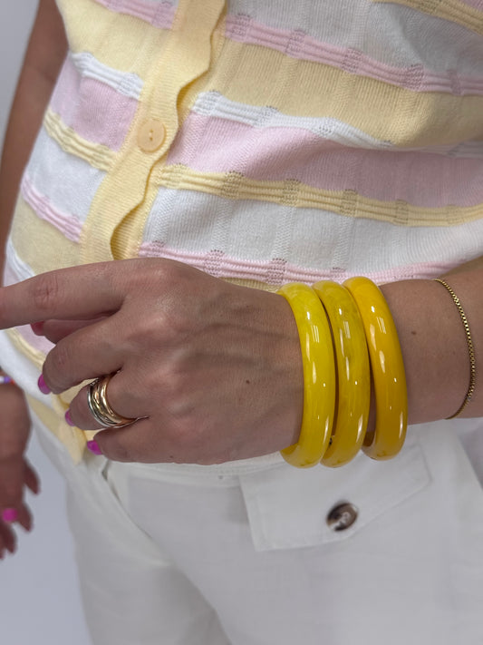 TRIS DI BRACCIALI GIALLI