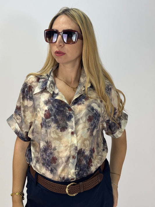 CAMICIA FIORI BLU