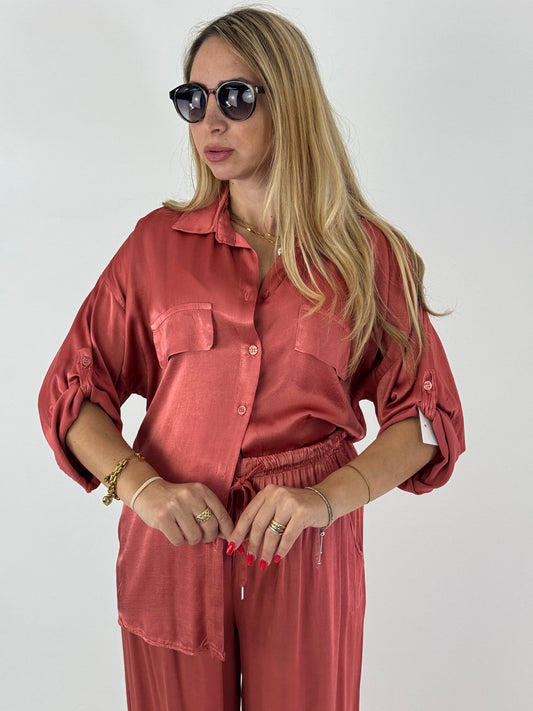 COORDINATO SATIN MELLY CORALLO