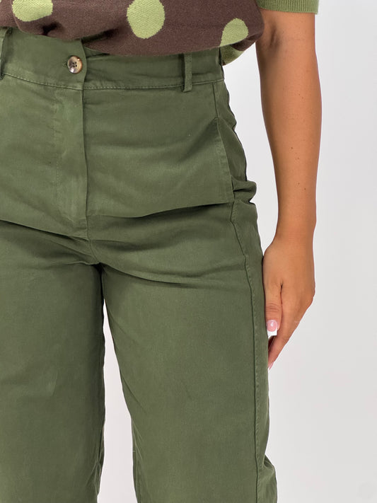 PANTALONE BEATRICE VERDE MILITARE