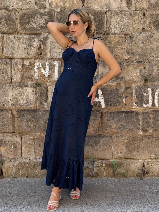 VESTITO MONIKA SANGALLO BLU