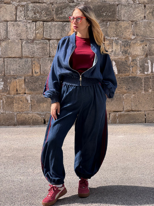 COORDINATO EFFETTO DENIM