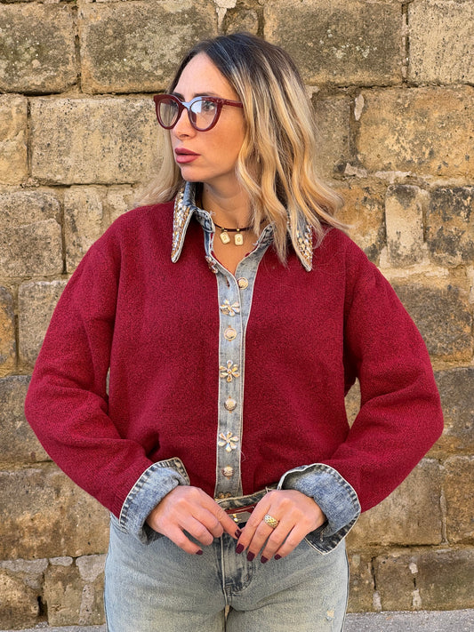 MAGLIONE RYA BORDEAUX