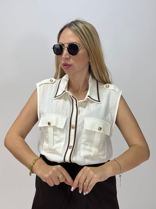 CAMICIA SEREIA CUCITURE CHOCO