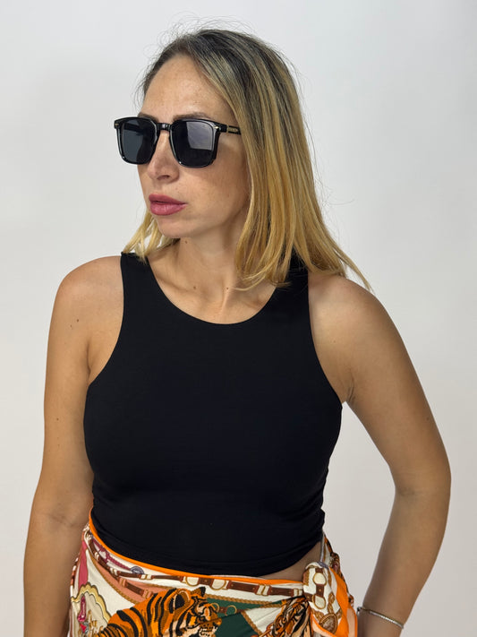 CROP SARA NERO