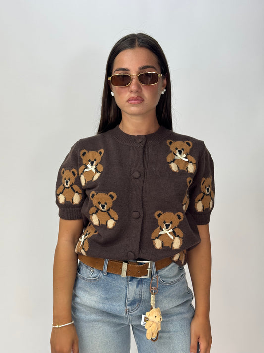 CARDIGAN LITTLE TEDDY CHOCO