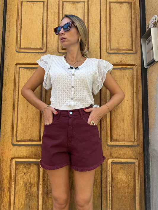 PANTALONCINO BORDEAUX