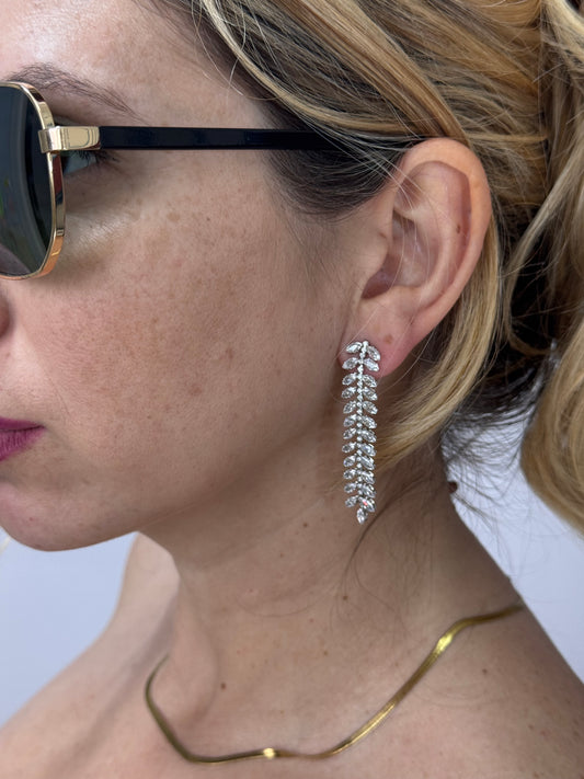 ORECCHINI STRASS PENDENTI