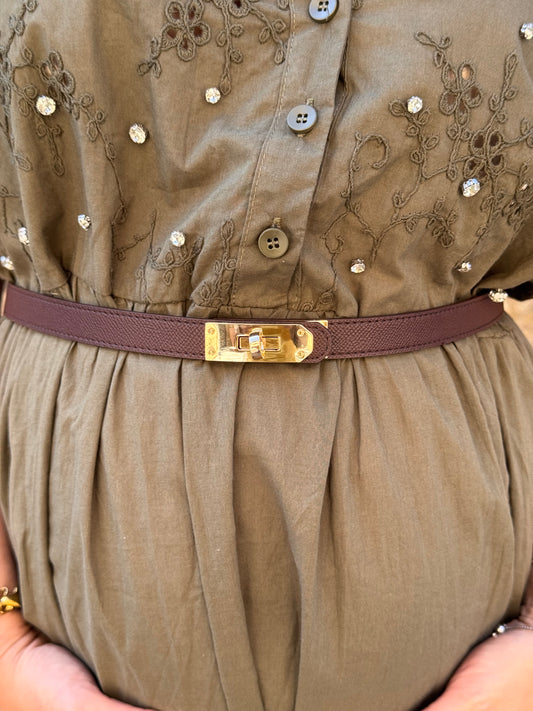 CINTURINO HER REGOLABILE CHOCO