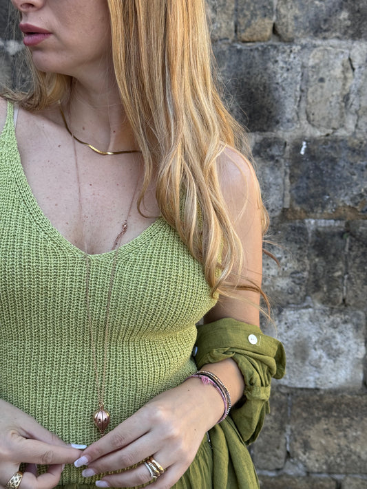 TOP IN FILO VERDE