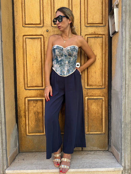 PANTALONE MODAL BLU 7/8