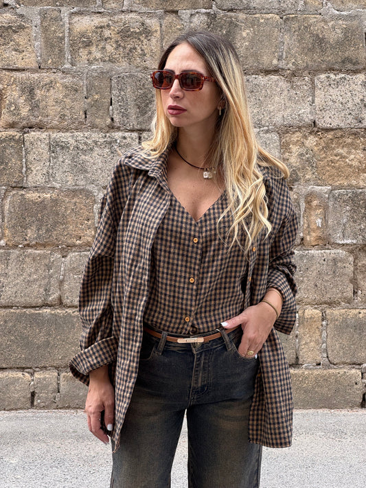 GILET + CAMICIONE CAMEL