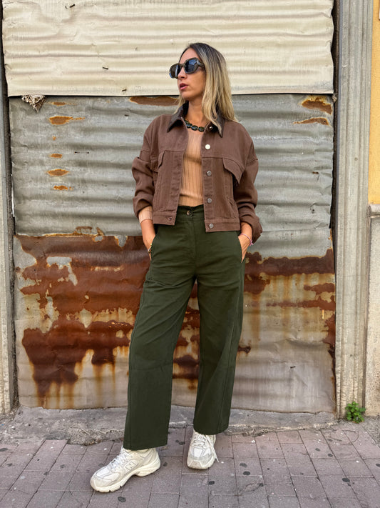 GIUBBINO JEANS COLLO ECOPELLE