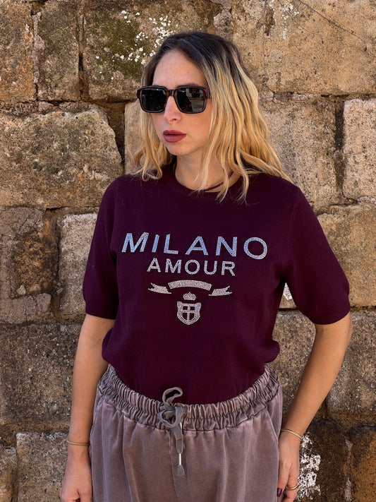 MAGLIONCINO MILANO AMOUR PRUGNA