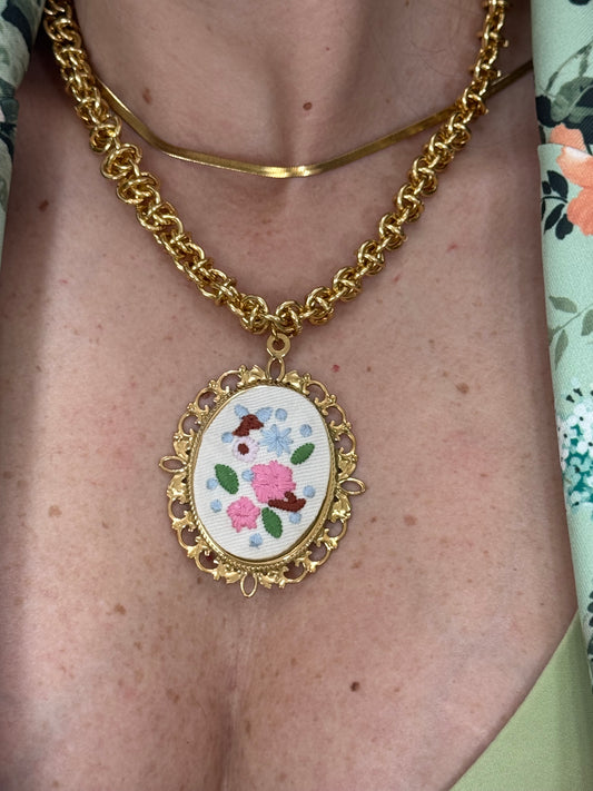 COLLANA FIORE IN TELA