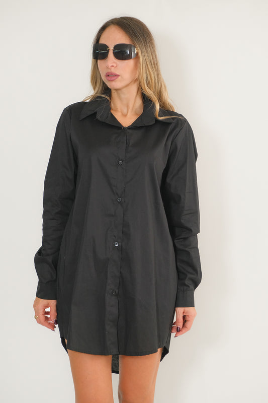 CAMICIA IN COTONE NERA