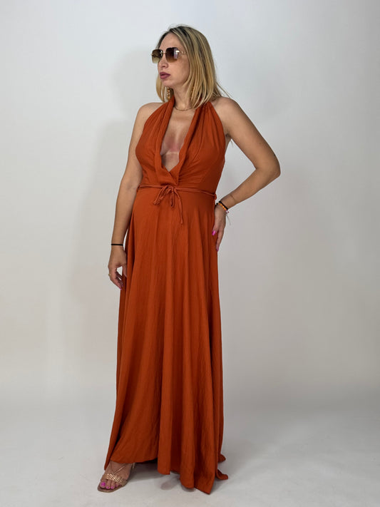 VESTITO MARGOT RUGGINE