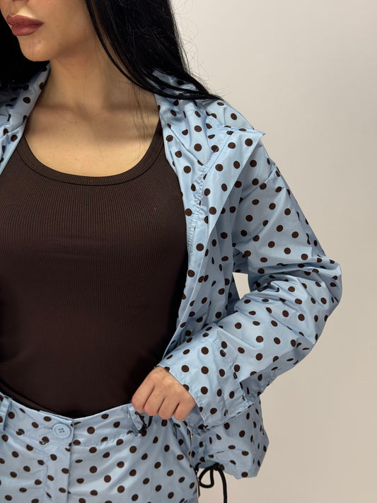 COORDINATO AZZURRO POIS