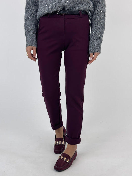 PANTALONE COMFORT BORDEAUX