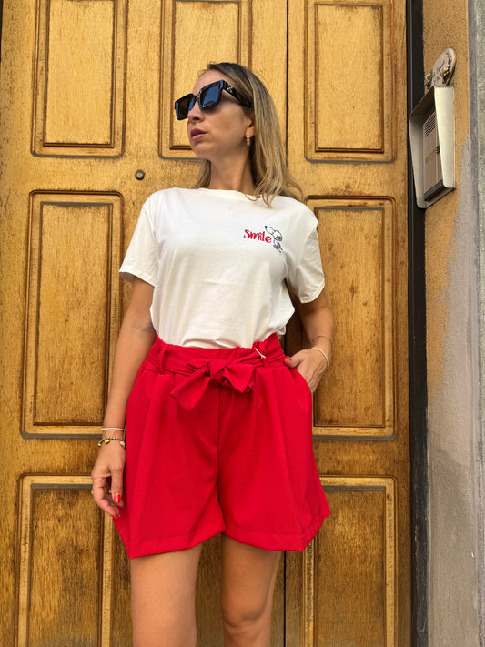 PANTALONCINO FIOCCO ROSSO