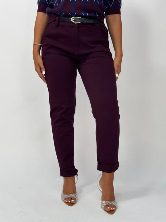 PANTALONE COMFORT BORDEAUX