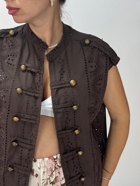 GILET JAPAN CHOCO