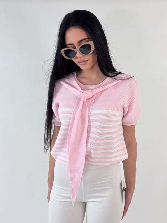 MAGLIONCINO DAFNE RIGHE BIANCHE