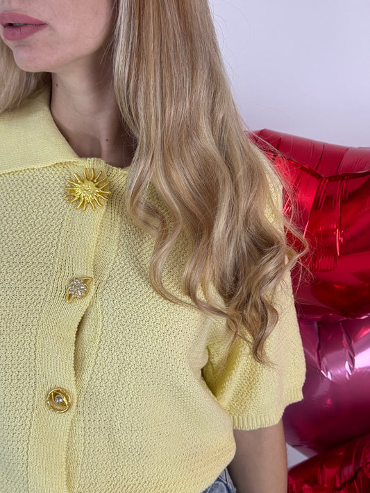 CARDIGAN SUN GIALLO