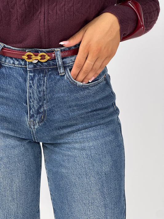 JEANS BECKY CINTURINO