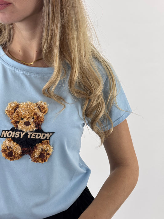 T-SHIRT NOISY TEDDY AZZURRA